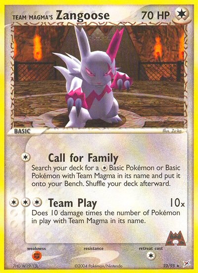 Team Magma’s Zangoose