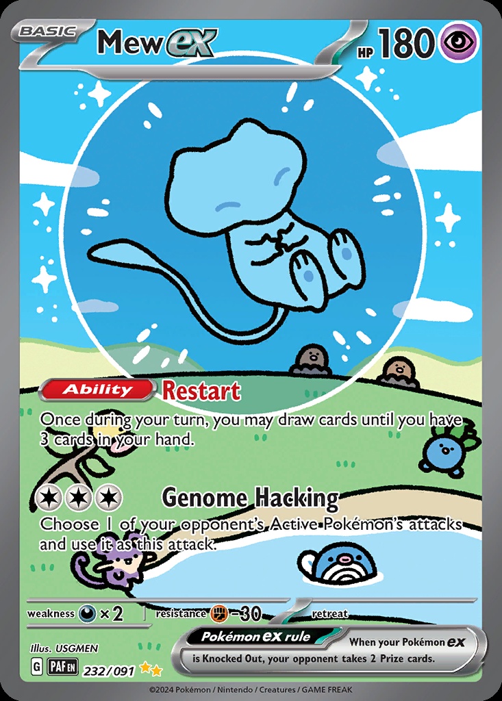 Mew ex Bubble Mew Special Illustration Rare from Paldean Fates
